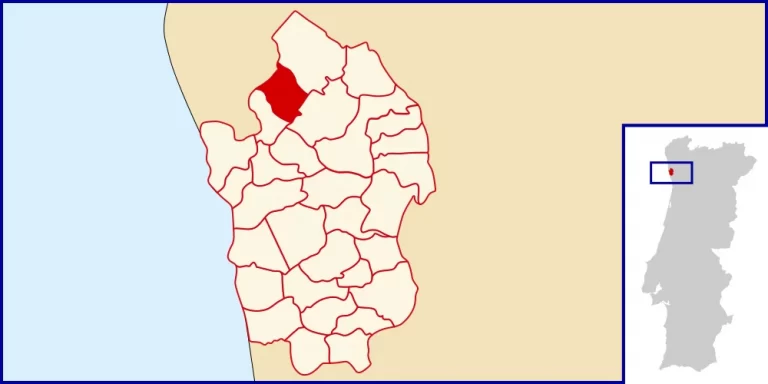 Mapa localização Touguinhó no concelho de Vila do Conde
